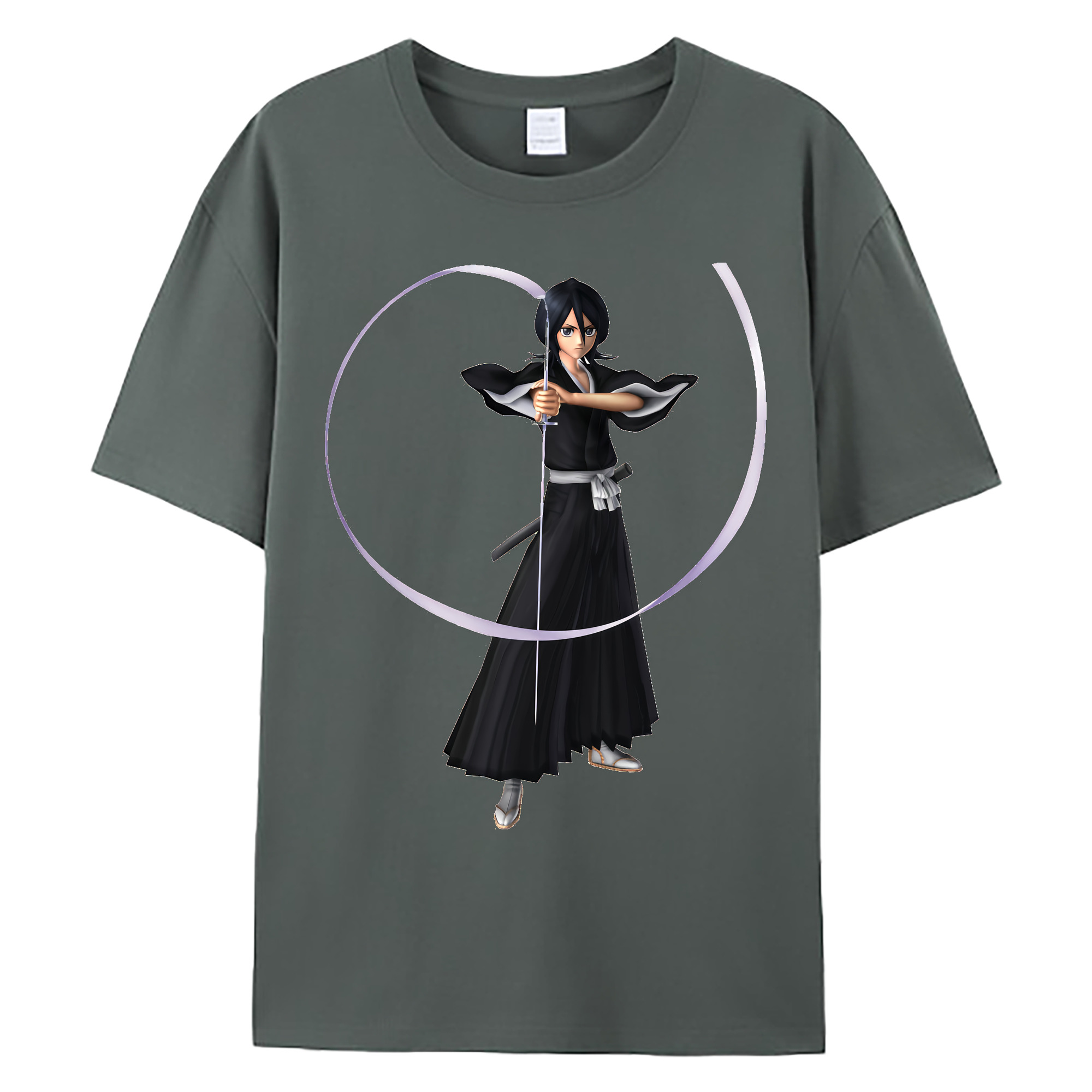 （画像用） ブリーチ 朽木ルキア BLEACH Kuchiki Rukia 綿100％ メンズ半袖Tシャツ｜肌触りやわらか＆通気性